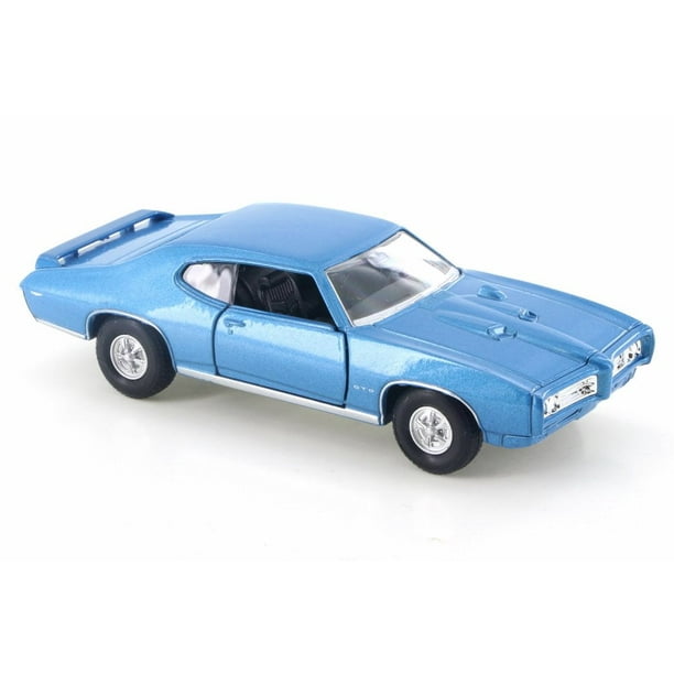 4.5" Welly 1969 Pontiac GTO Diecast Toy Car 43714D Blue 